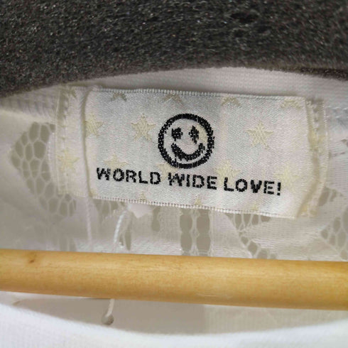 ワールドワイドラブ WORLD WIDE LOVE レースクルーネックTEE 星 スター レディース  1